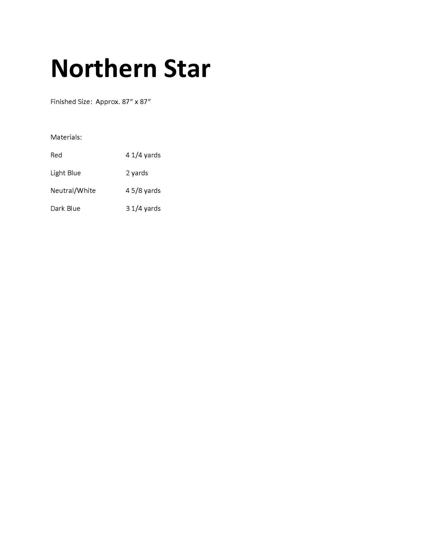 Northern Star (Digital Pattern)